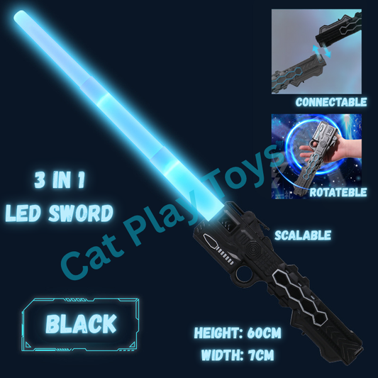 LED Lightsaber Toy - Light Saber with Sound Effects & Motion Control - Kids Gift (4 Colors Available)