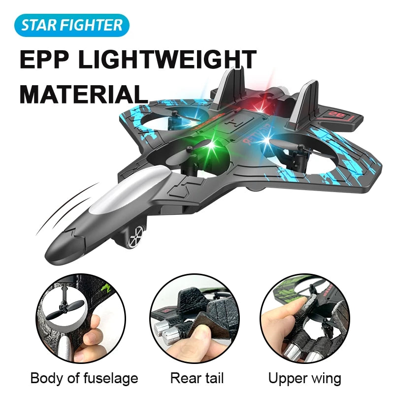 Kids Safety Foam LED Drone Gravity Sensor Flying Toy