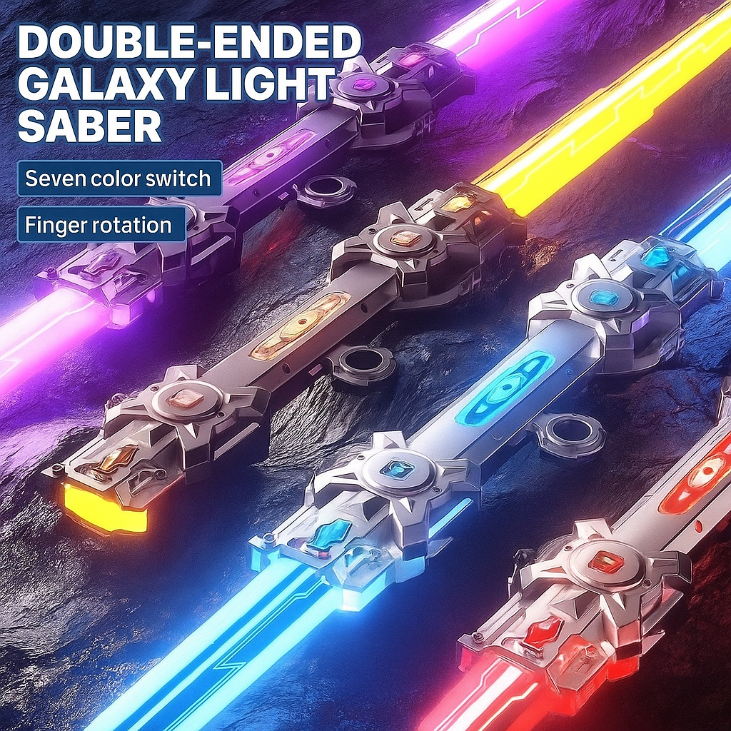 Double-Ended Galaxy Lightsaber — LED & Sound Effects