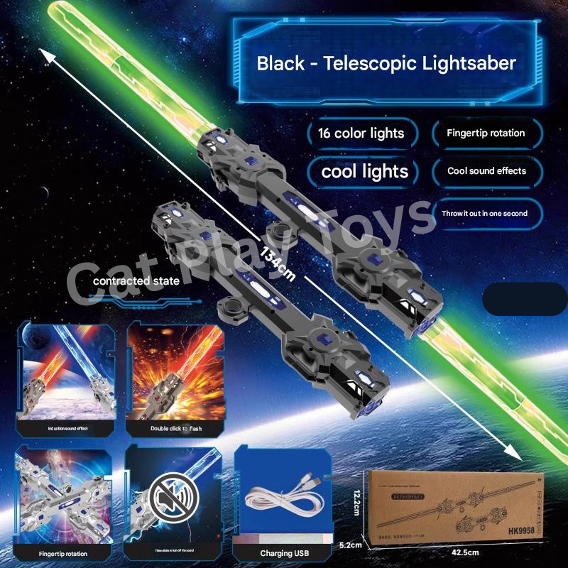 Double-Ended Galaxy Light Saber with LED Sound Effects