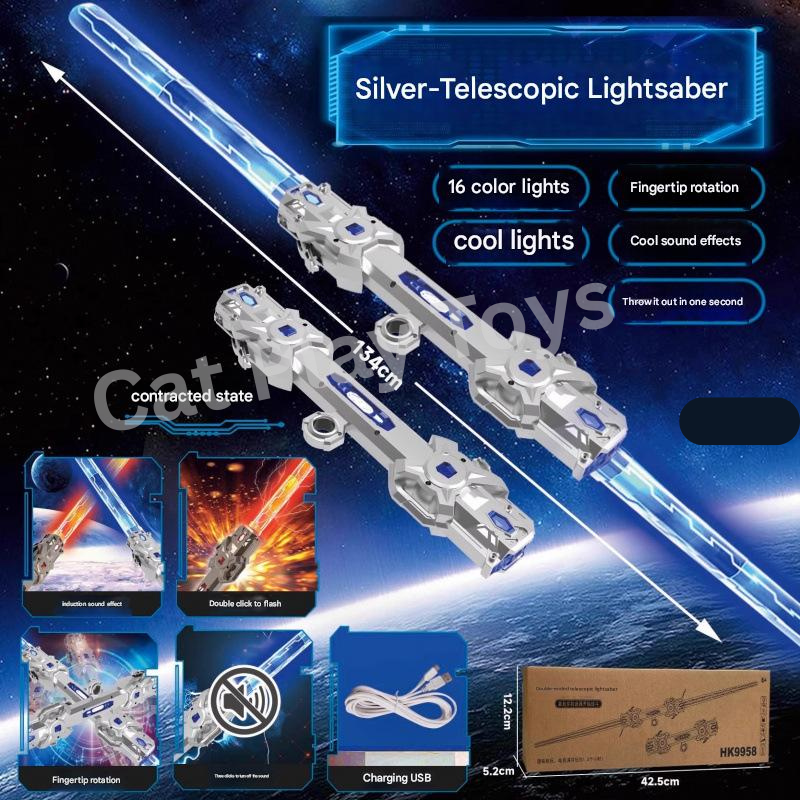 Double-Ended Galaxy Light Saber with LED Sound Effects