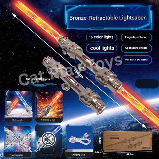 Double-Ended Galaxy Light Saber with LED Sound Effects