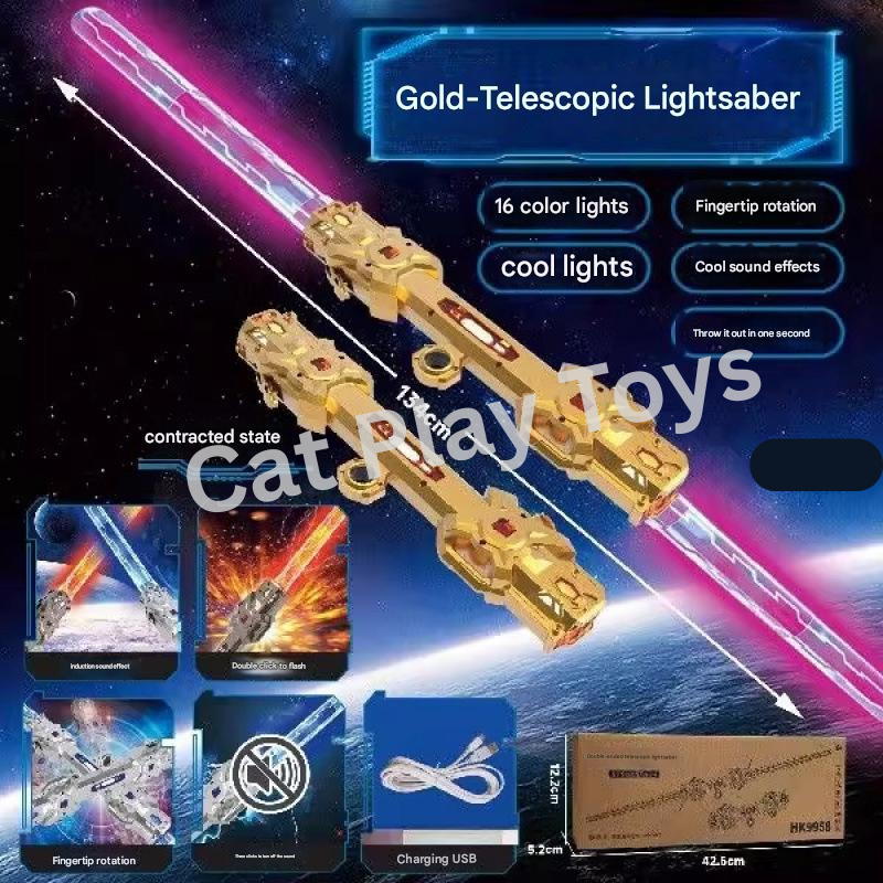 Double-Ended Galaxy Light Saber with LED Sound Effects