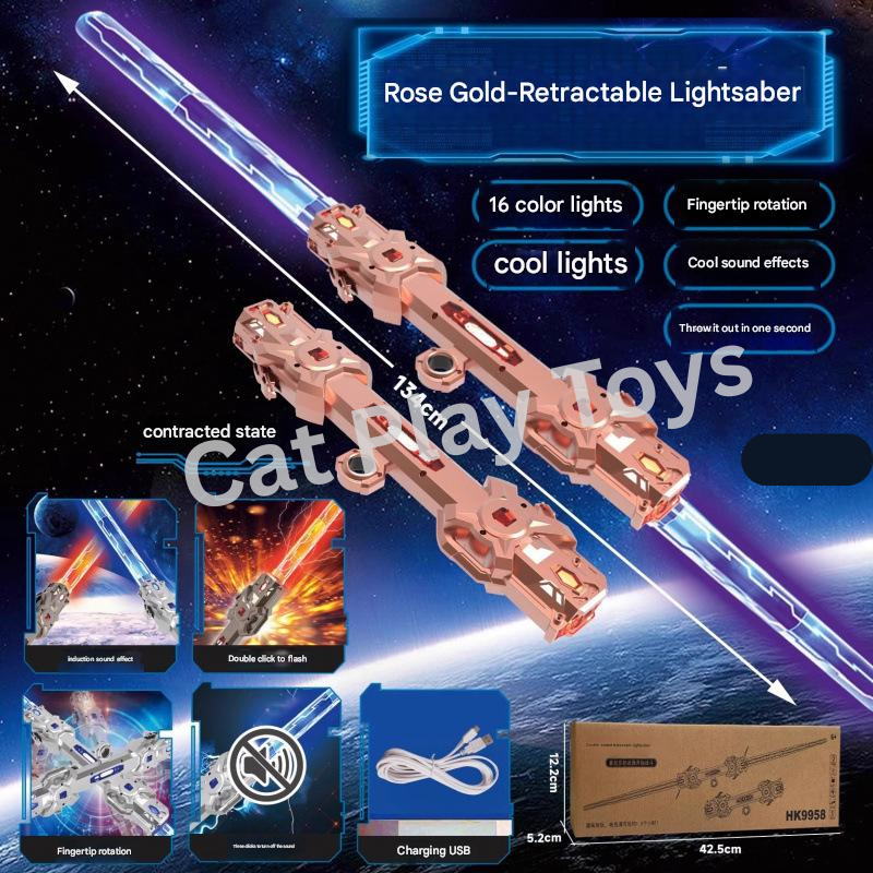 Double-Ended Galaxy Light Saber with LED Sound Effects