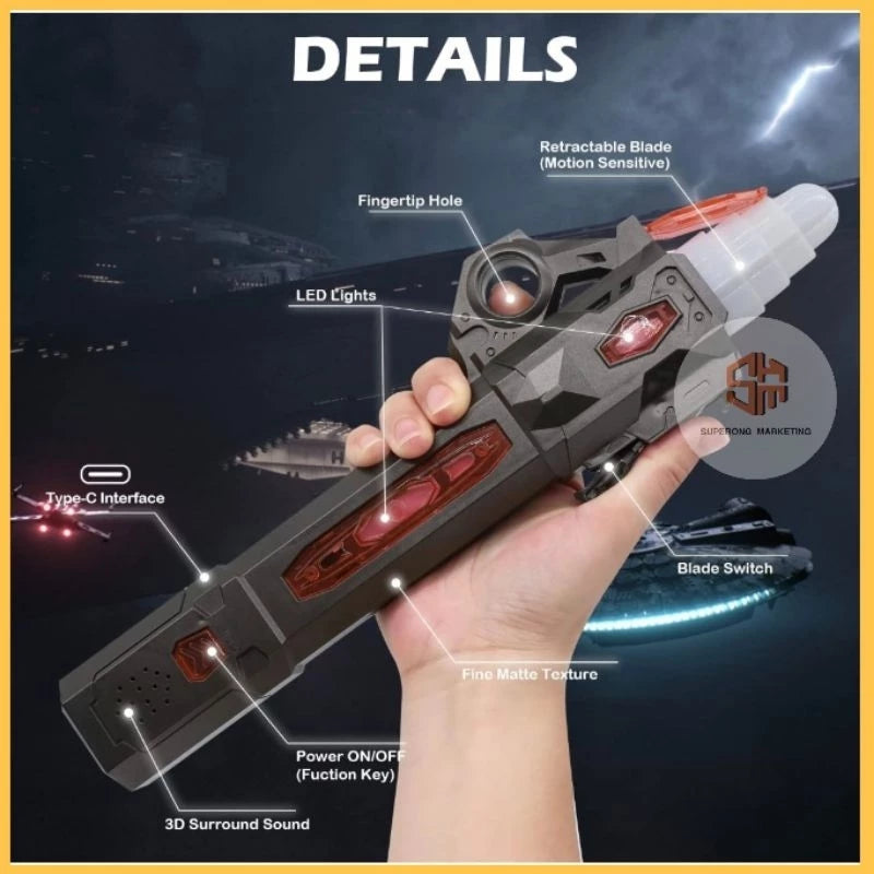 Lightsaber Laser Kids Toys Sword LED light & sound connectable