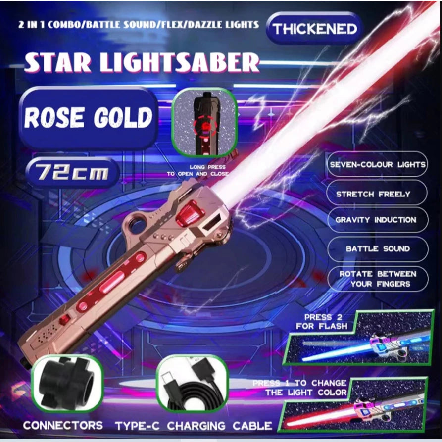 Lightsaber Laser Kids Toys Sword LED light & sound connectable