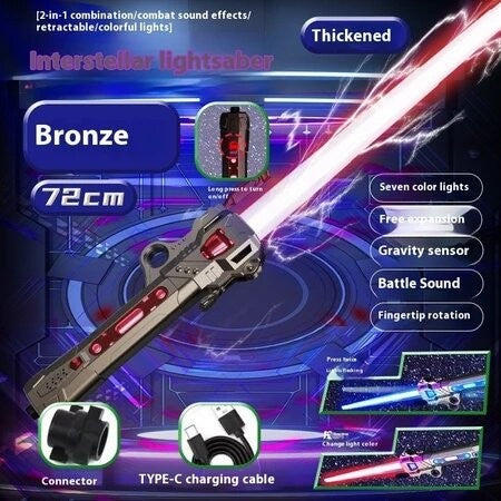 Lightsaber Laser Kids Toys Sword LED light & sound connectable